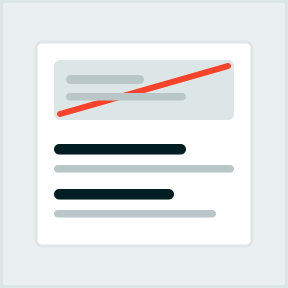 Search results page with the top self-preferenced module greyed out, representing the EU's DMA ranking remedy.