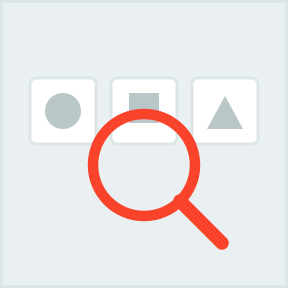 Three shortlisted brand logos under a magnifying glass, representing AI-assisted B2B research.